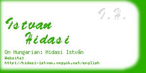 istvan hidasi business card